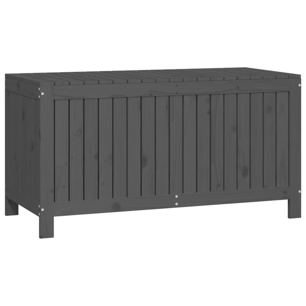 Zahradní úložný box šedý 121 x 55 x 64 cm masivní borové dřevo
