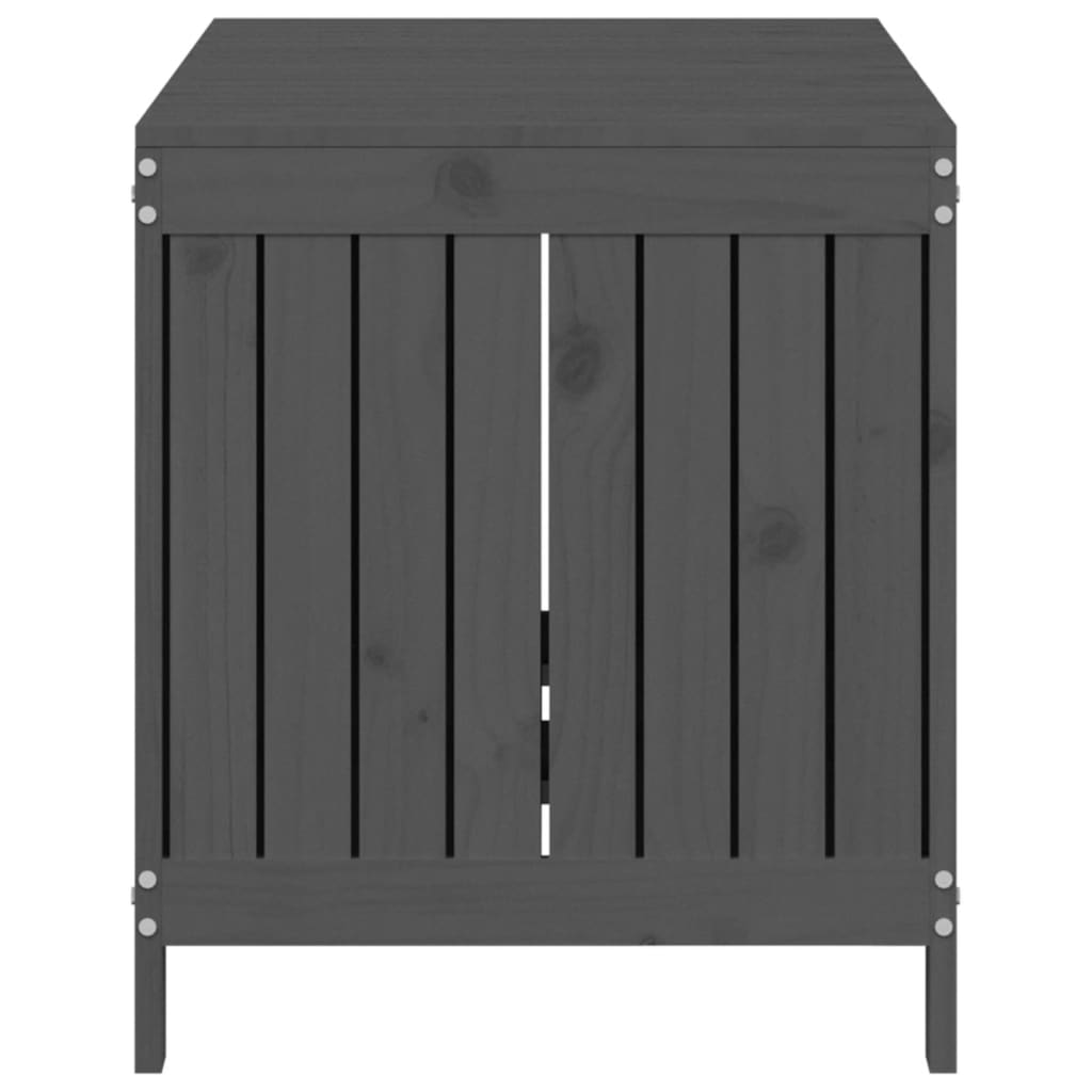 Zahradní úložný box šedý 121 x 55 x 64 cm masivní borové dřevo