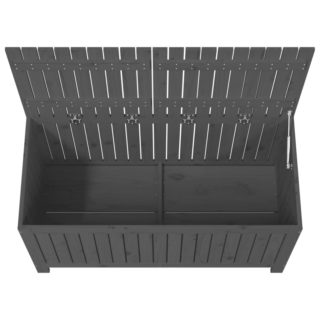 Zahradní úložný box šedý 121 x 55 x 64 cm masivní borové dřevo