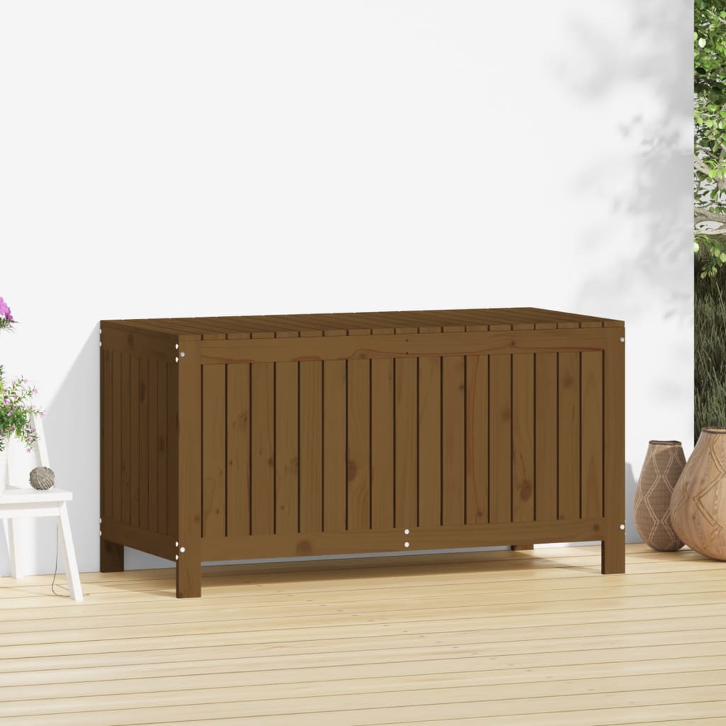 Zahradní úložný box medově hnědý 121x55x64 cm masivní borovice