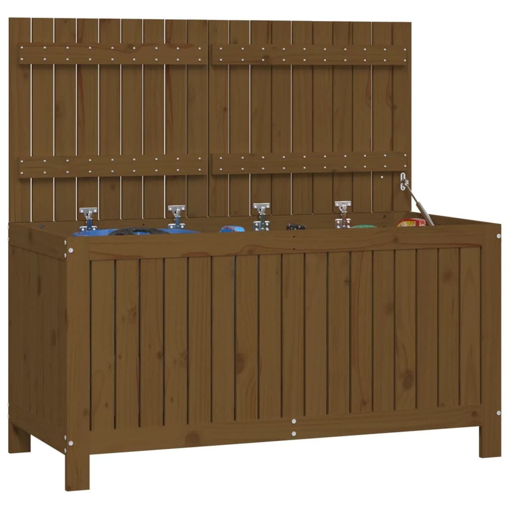Zahradní úložný box medově hnědý 121x55x64 cm masivní borovice