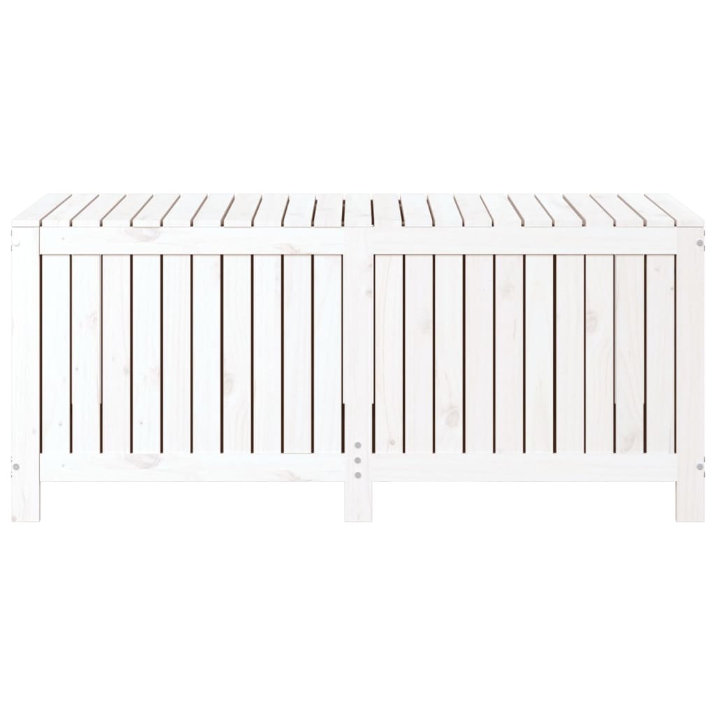 Zahradní úložný box bílý 147 x 68 x 64 cm masivní borové dřevo