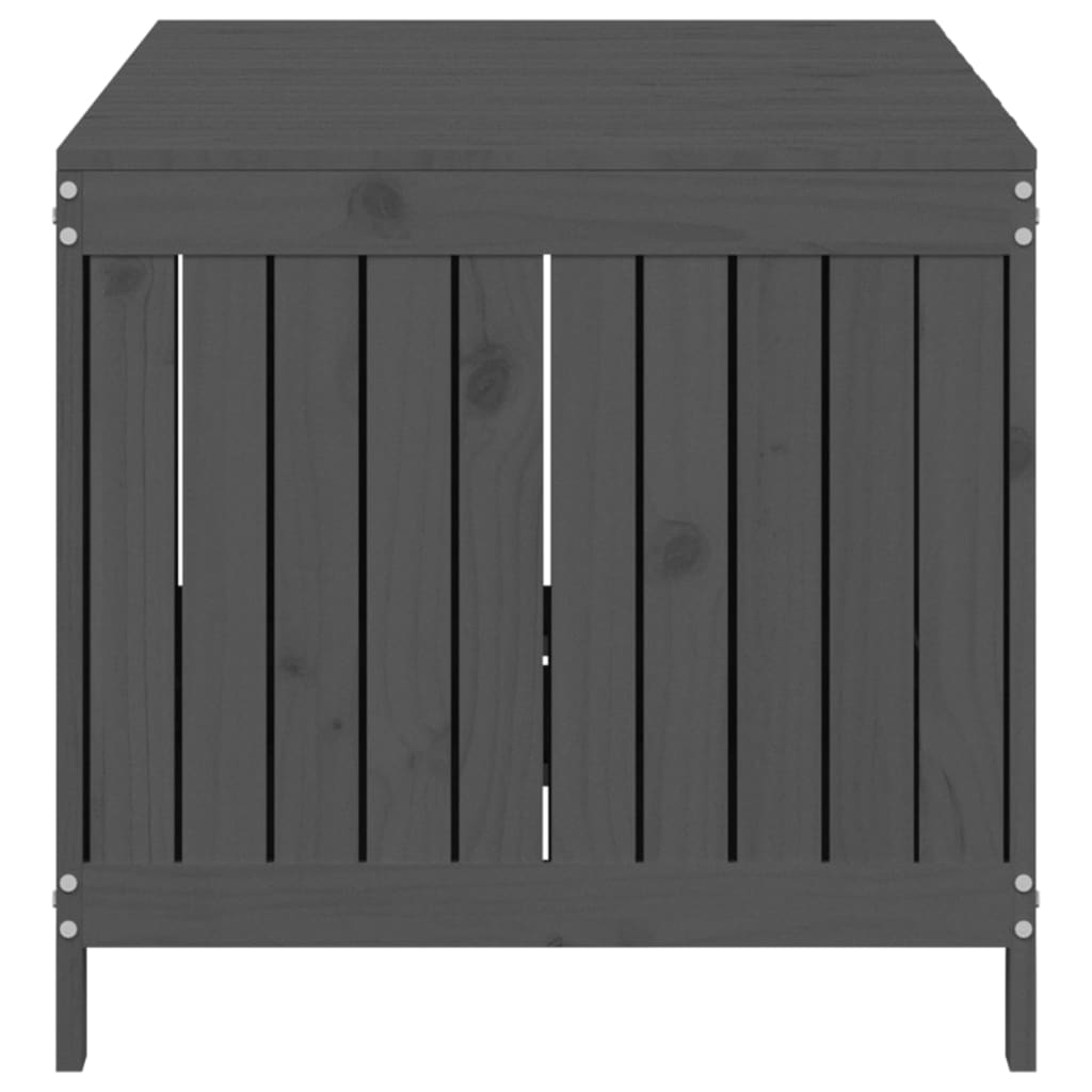 Zahradní úložný box šedý 147 x 68 x 64 cm masivní borové dřevo
