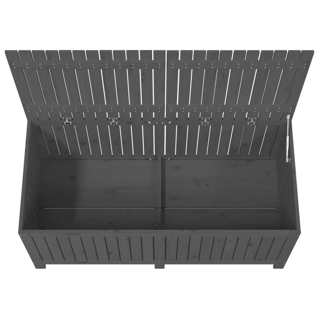 Zahradní úložný box šedý 147 x 68 x 64 cm masivní borové dřevo