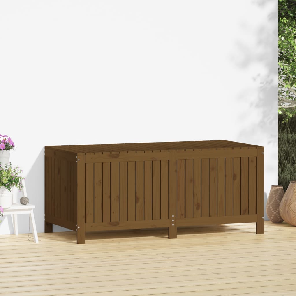 Zahradní úložný box medově hnědý 147x68x64 cm masivní borovice