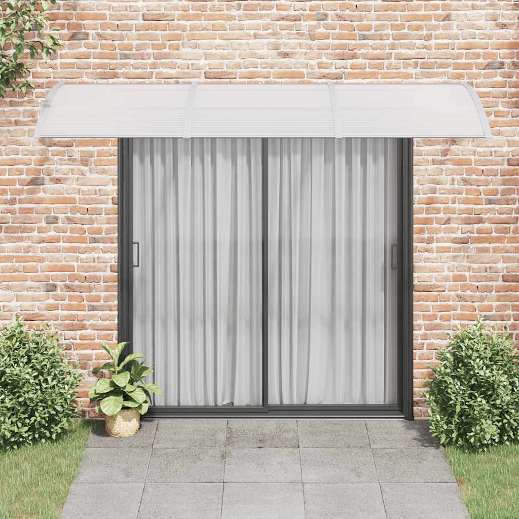 Vchodová stříška šedá 300 x 100 cm polykarbonát