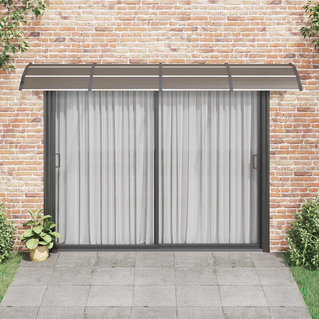 Vchodová stříška černá a průhledná 350 x 75 cm polykarbonát