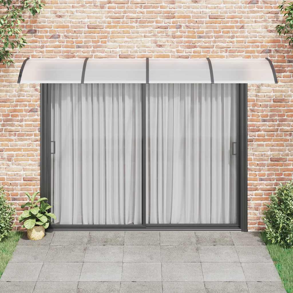 Vchodová stříška černá 350 x 100 cm polykarbonát