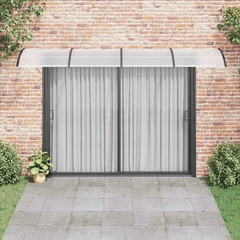 Vchodová stříška černá 400 x 100 cm polykarbonát