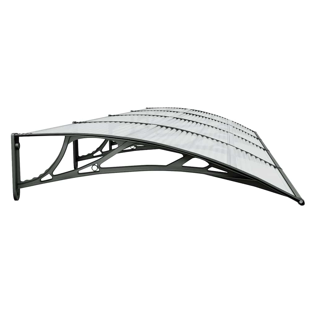 Vchodová stříška černá 400 x 100 cm polykarbonát