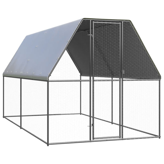 Venkovní klec pro kuřata 2x4x2 m pozinkovaná ocel