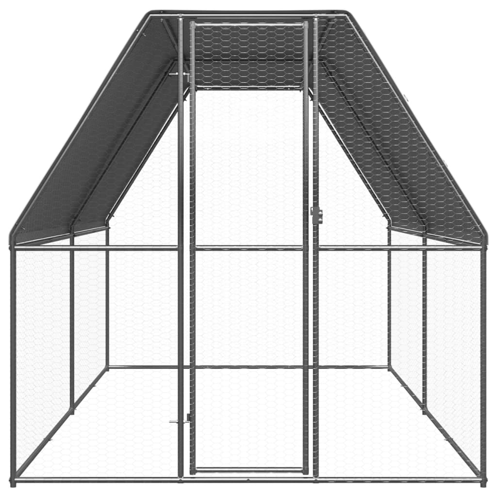 Venkovní klec pro kuřata 2x4x2 m pozinkovaná ocel