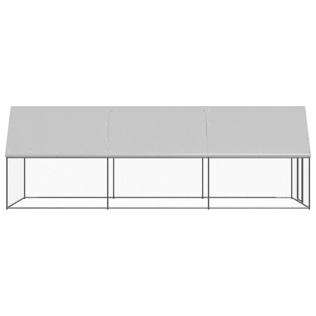 Venkovní klec pro kuřata 2 x 6 x 2 m pozinkovaná ocel