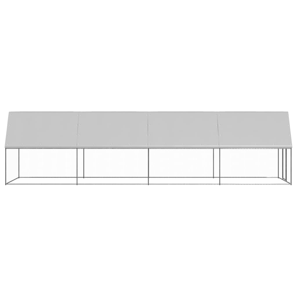 Venkovní klec pro kuřata 2x8x2 m pozinkovaná ocel