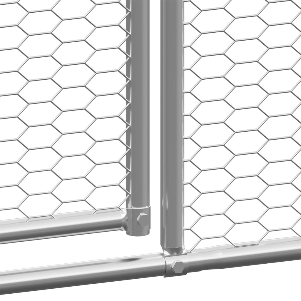 Venkovní klec pro kuřata 2x10x2 m pozinkovaná ocel