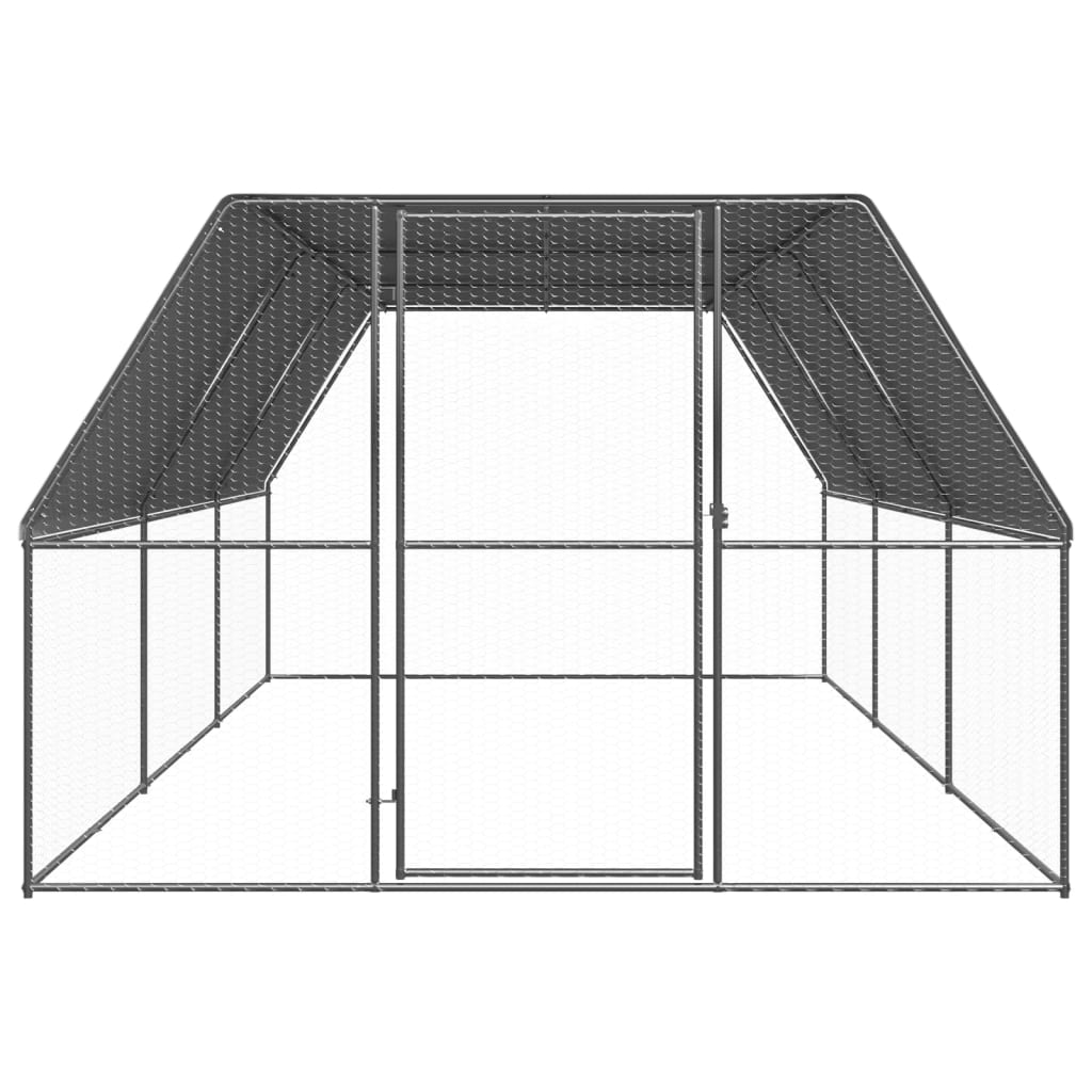 Venkovní klec pro kuřata 3x6x2 m pozinkovaná ocel