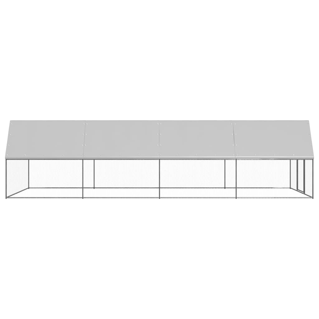Venkovní klec pro kuřata 3 x 8 x 2 m pozinkovaná ocel