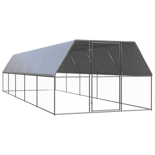 Venkovní klec pro kuřata 3x10x2 m pozinkovaná ocel