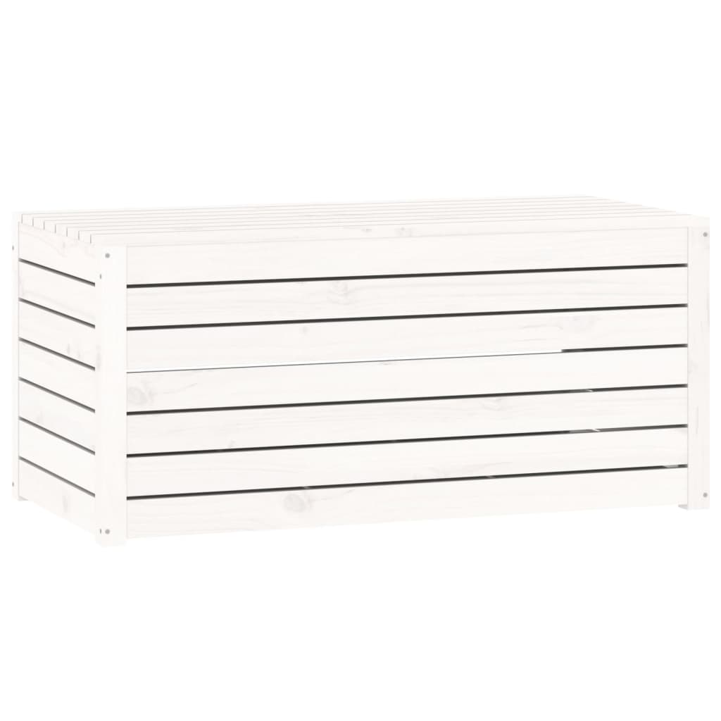 Zahradní box bílý 101 x 50,5 x 46,5 cm masivní borové dřevo