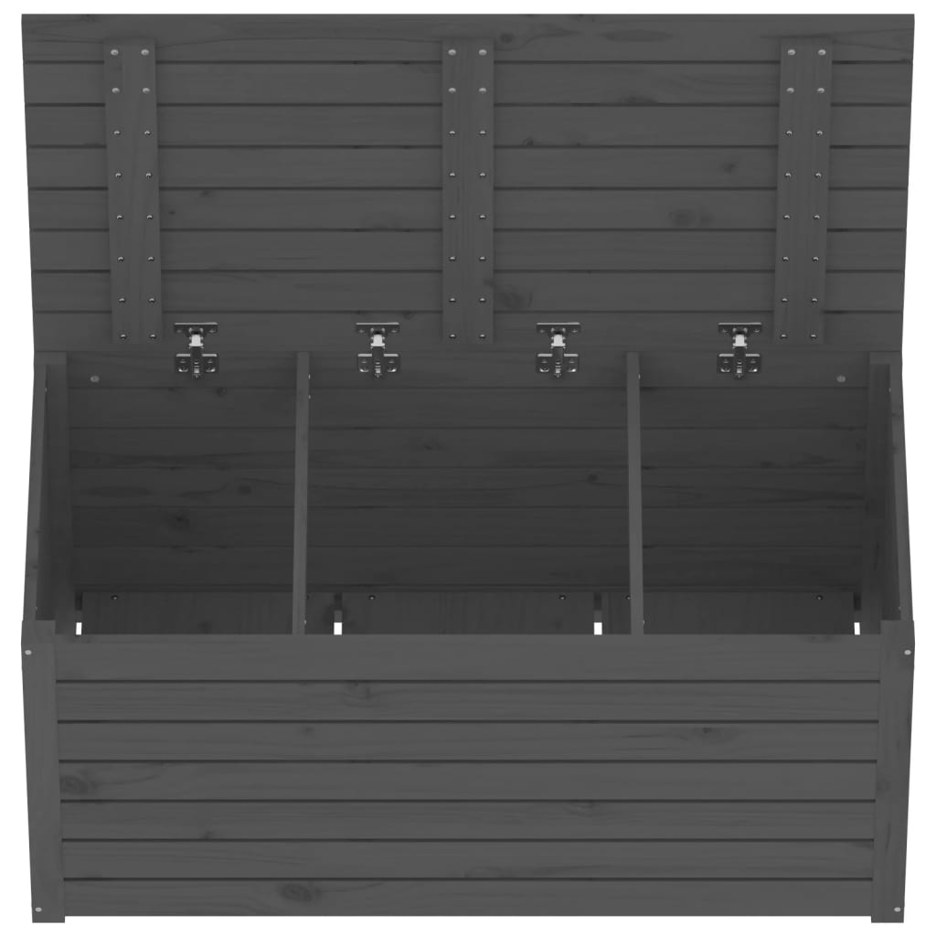 Zahradní box šedý 101 x 50,5 x 46,5 cm masivní borové dřevo