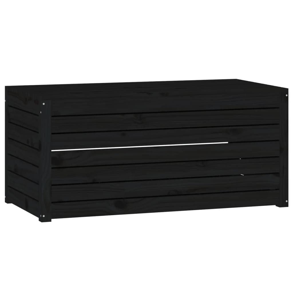 Zahradní box černý 101 x 50,5 x 46,5 cm masivní borové dřevo