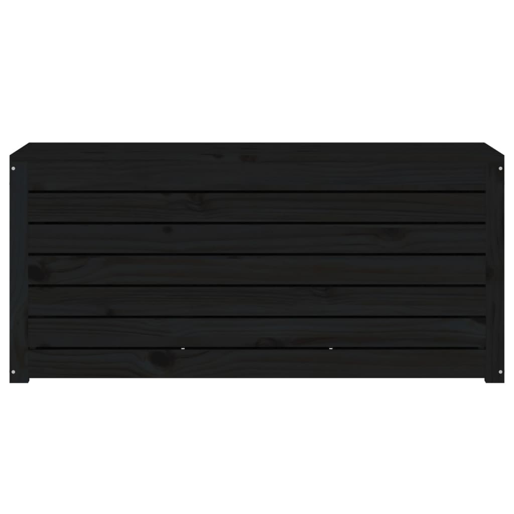 Zahradní box černý 101 x 50,5 x 46,5 cm masivní borové dřevo