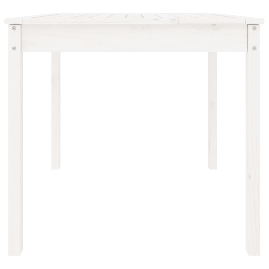 Zahradní stůl bílý 82,5 x 82,5 x 76 cm masivní borové dřevo