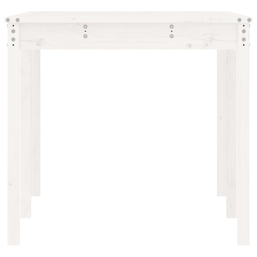 Zahradní stůl bílý 159,5 x 82,5 x 76 cm masivní borové dřevo