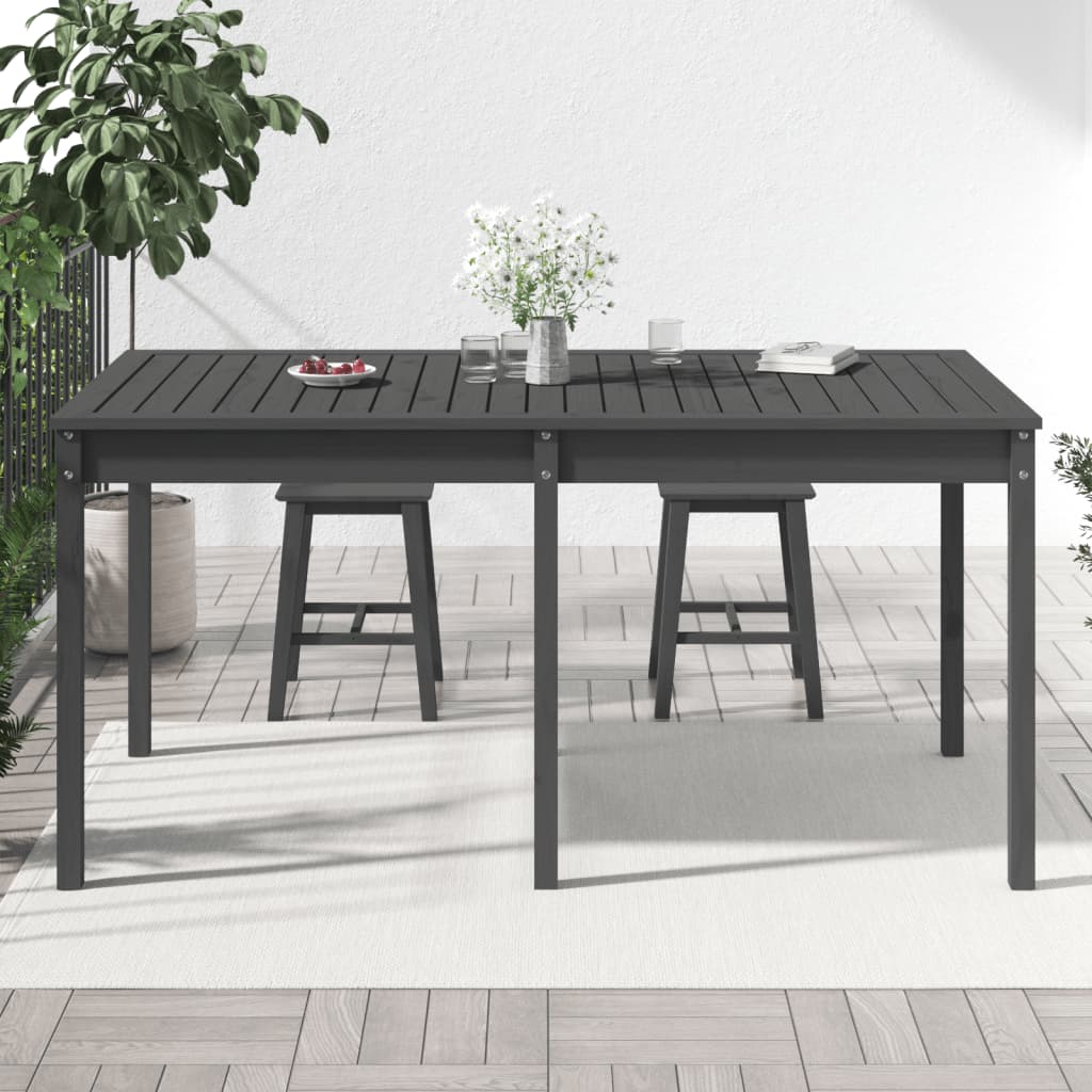 Zahradní stůl šedý 159,5 x 82,5 x 76 cm masivní borové dřevo