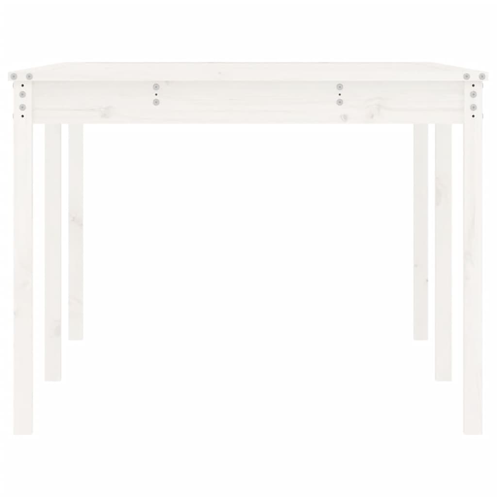Zahradní stůl bílý 203,5 x 100 x 76 cm masivní borové dřevo