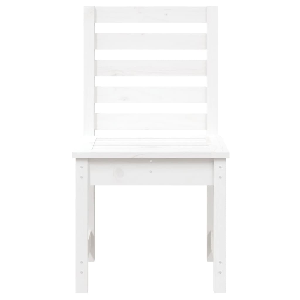 Zahradní židle 2 ks bílé 50x48x91,5 cm masivní borové dřevo