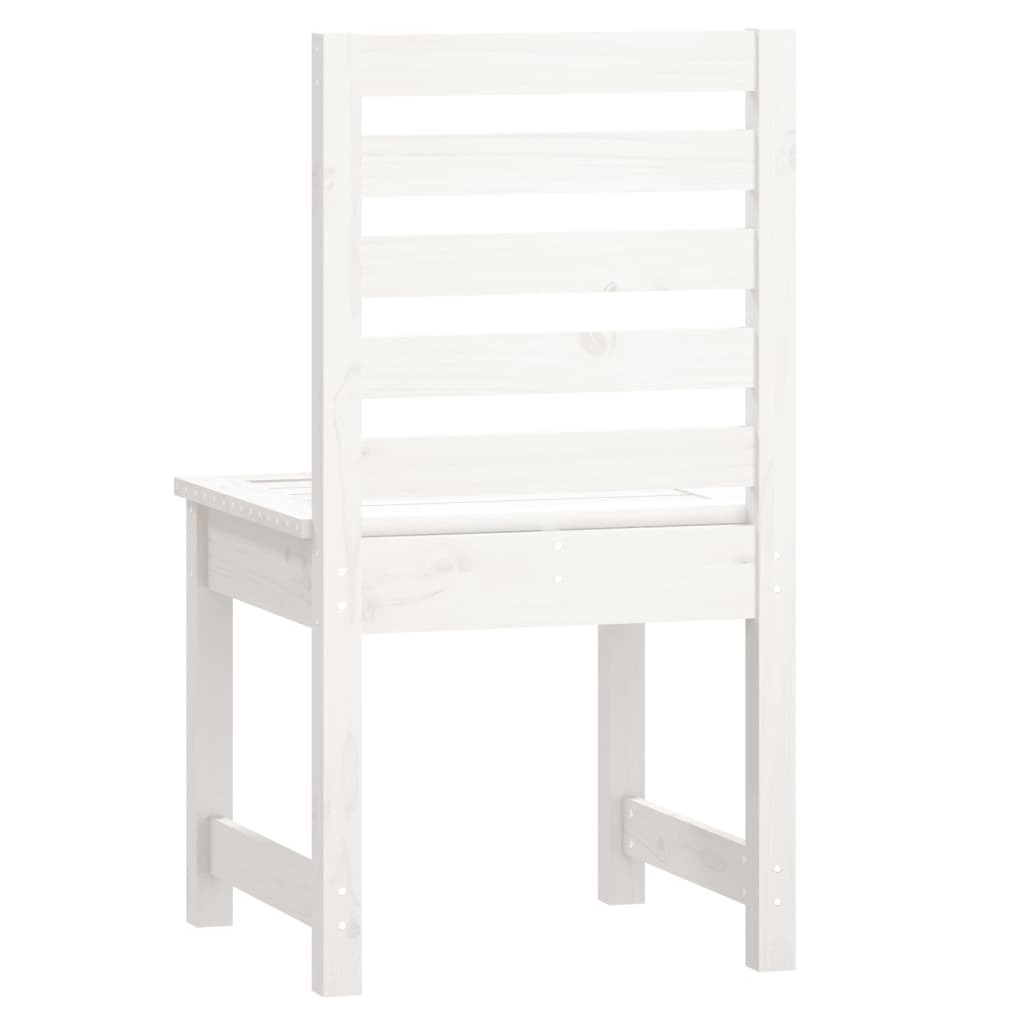 Zahradní židle 2 ks bílé 50x48x91,5 cm masivní borové dřevo