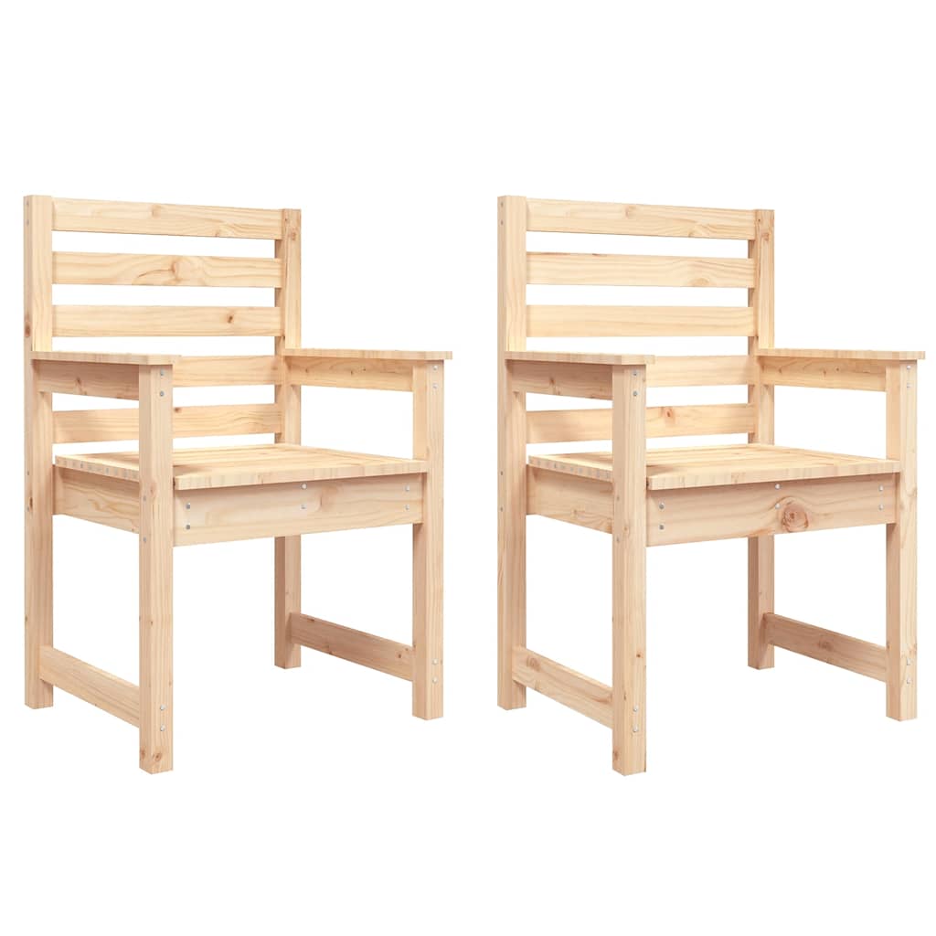 Zahradní židle 2 ks 60 x 48 x 91 cm masivní borové dřevo