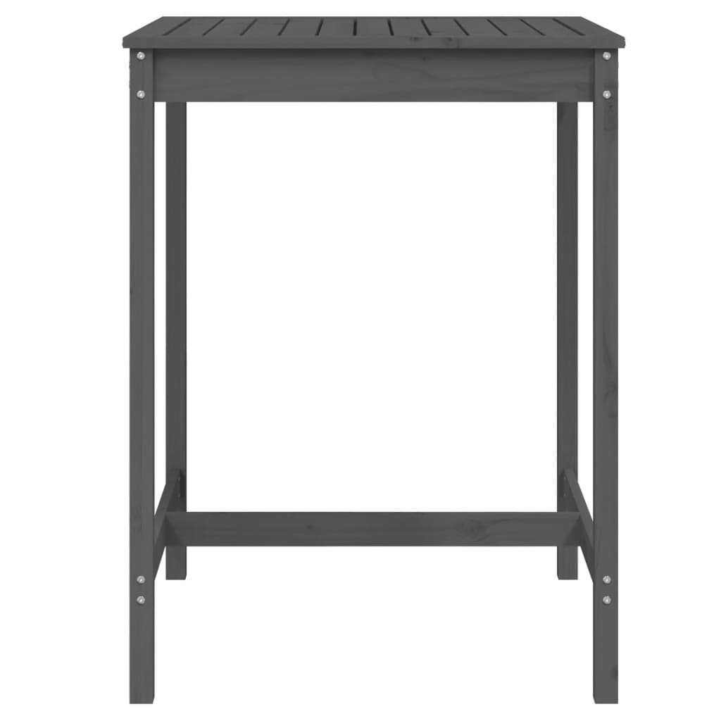 Zahradní stůl šedý 82,5 x 82,5 x 110 cm masivní borové dřevo