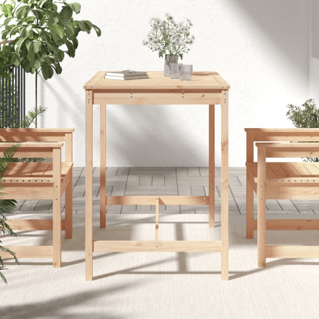 Zahradní stůl 82,5 x 82,5 x 110 cm masivní borové dřevo