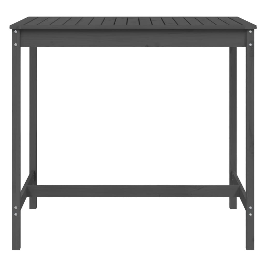 Zahradní stůl šedý 121 x 82,5 x 110 cm masivní borové dřevo