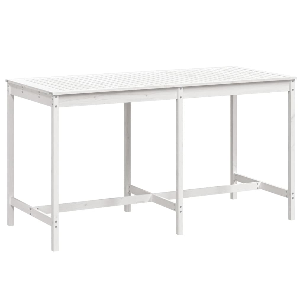 Zahradní stůl bílý 203,5 x 90 x 110 cm masivní borové dřevo