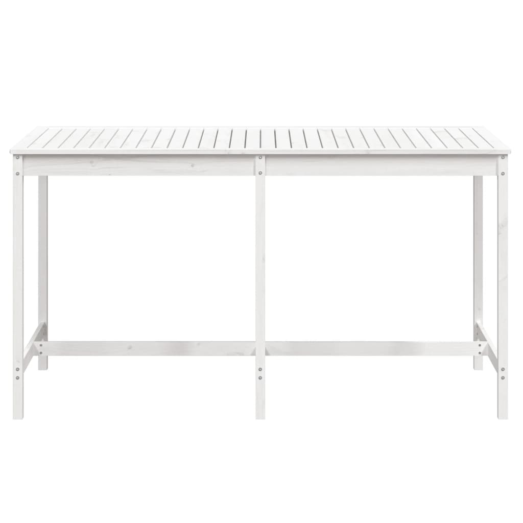 Zahradní stůl bílý 203,5 x 90 x 110 cm masivní borové dřevo