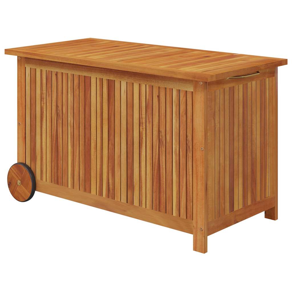 Zahradní úložný box s kolečky 90 x 50 x 58 cm masivní akácie