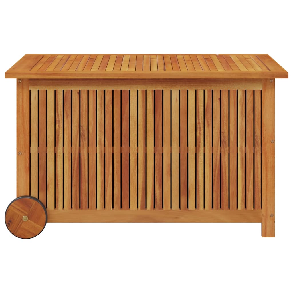 Zahradní úložný box s kolečky 90 x 50 x 58 cm masivní akácie
