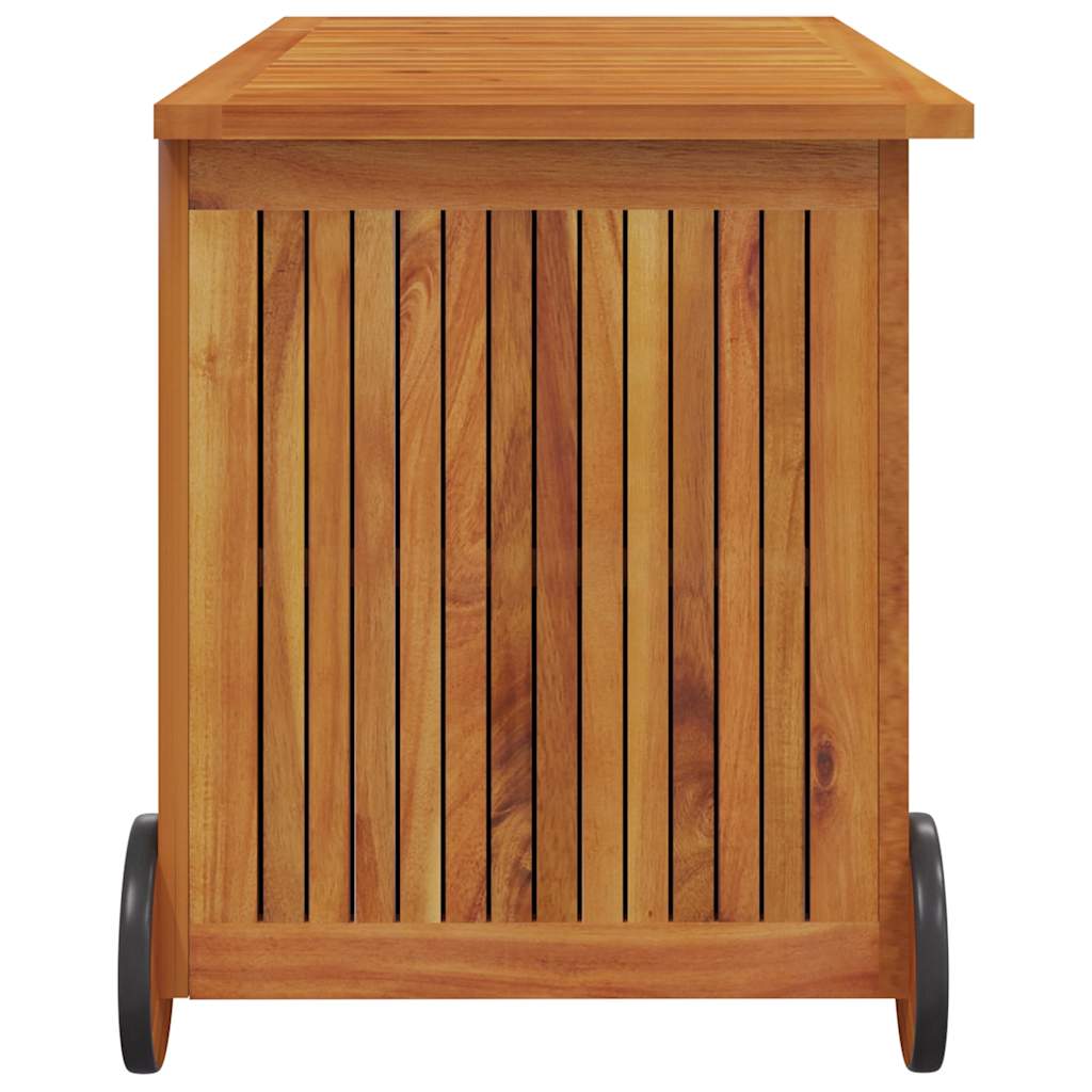 Zahradní úložný box s kolečky 90 x 50 x 58 cm masivní akácie