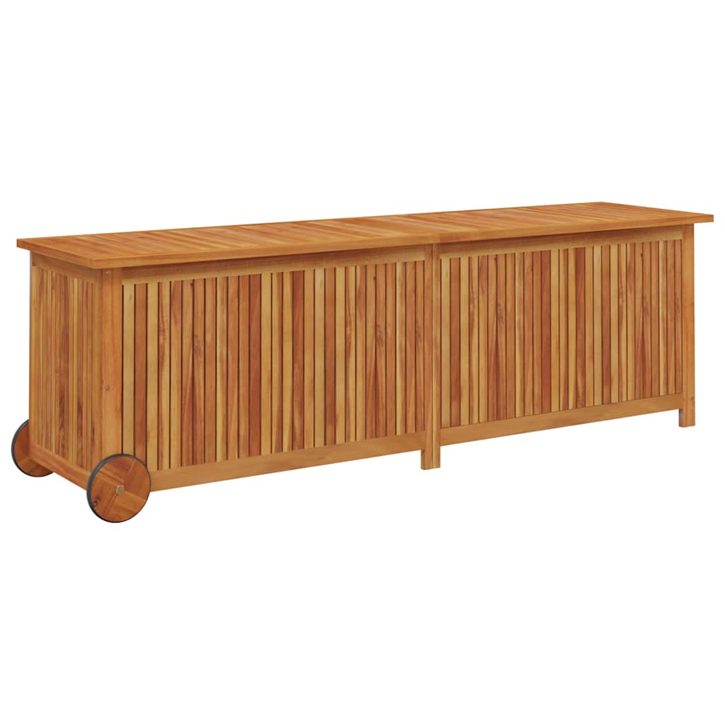 Zahradní úložný box s kolečky 150 x 50 x 58 cm masivní akácie