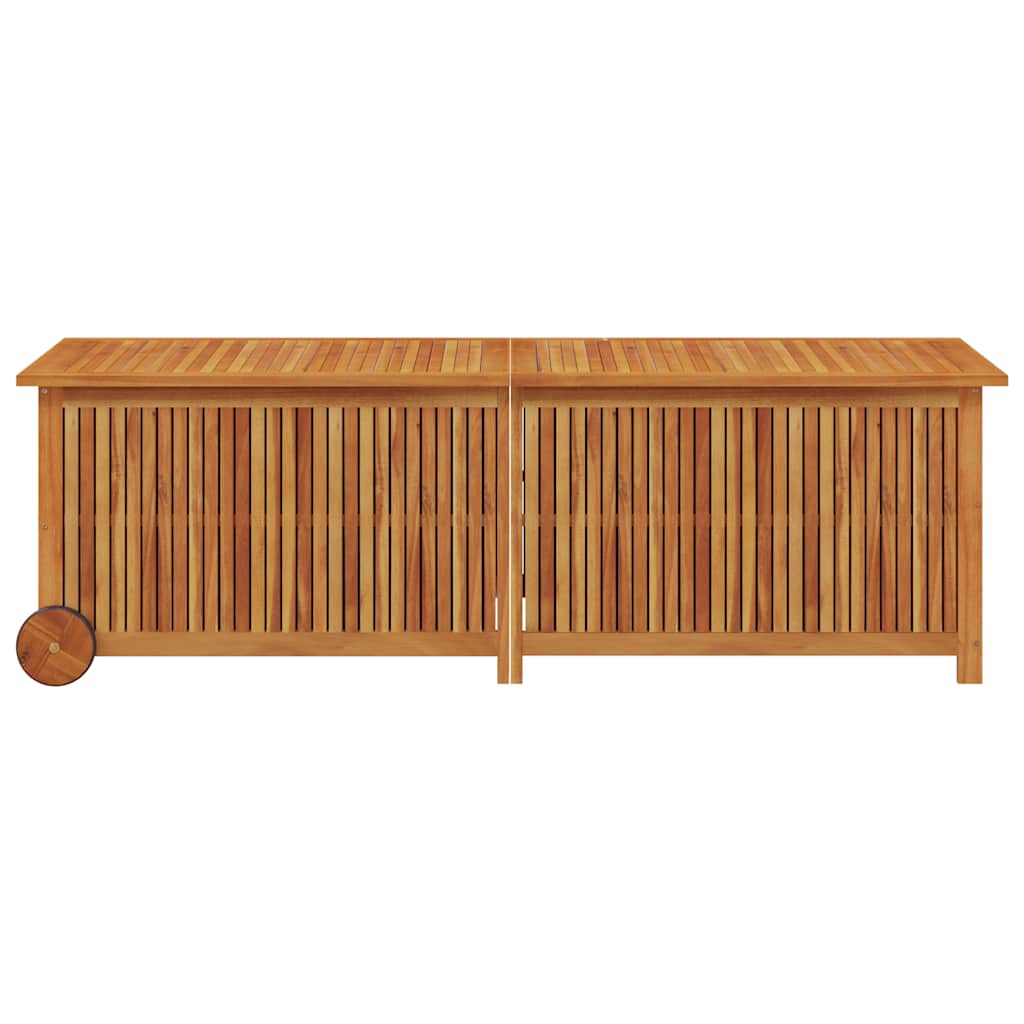 Zahradní úložný box s kolečky 150 x 50 x 58 cm masivní akácie