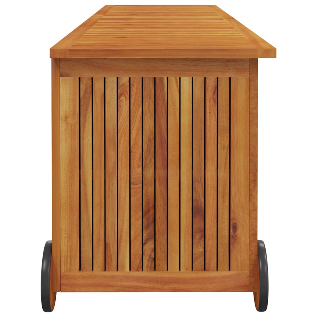 Zahradní úložný box s kolečky 150 x 50 x 58 cm masivní akácie