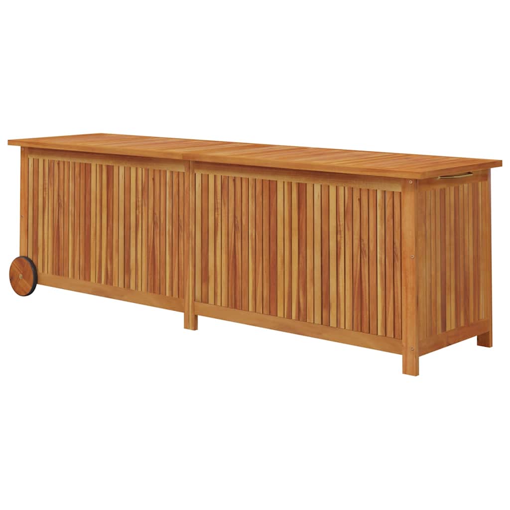 Zahradní úložný box s kolečky 150 x 50 x 58 cm masivní akácie