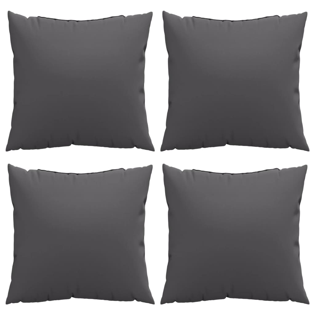 Polštáře na pohovku 4 ks antracitové 40 x 40 cm textil