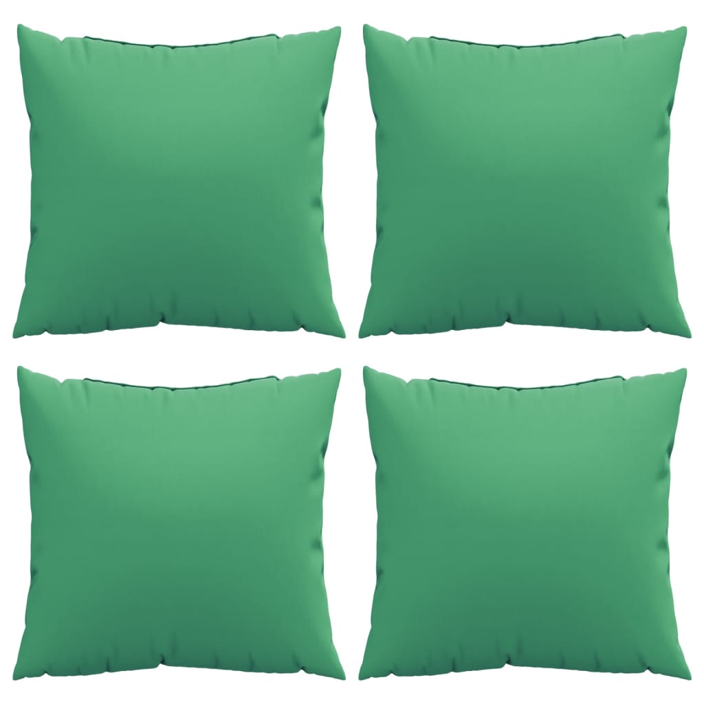 Polštáře na pohovku 4 ks zelené 40 x 40 cm textil
