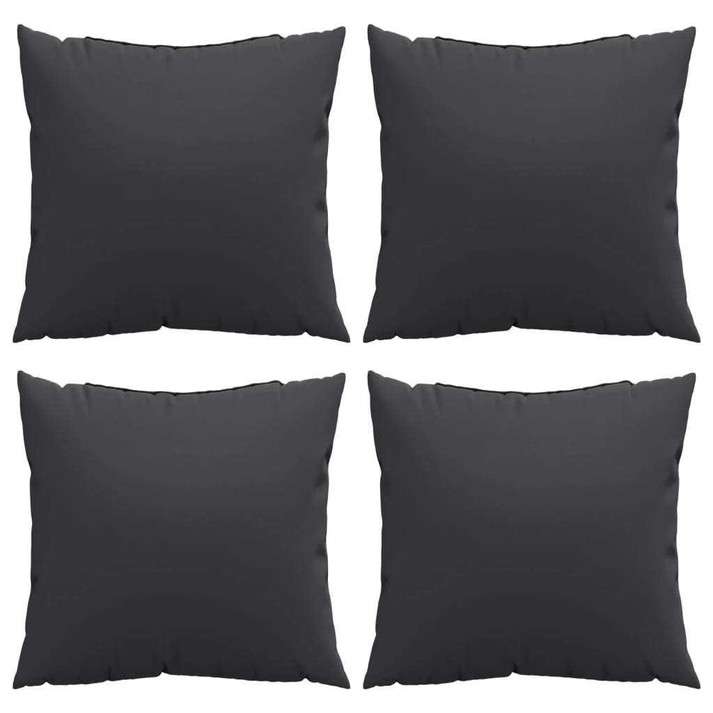 Polštáře na pohovku 4 ks černé 40 x 40 cm textil