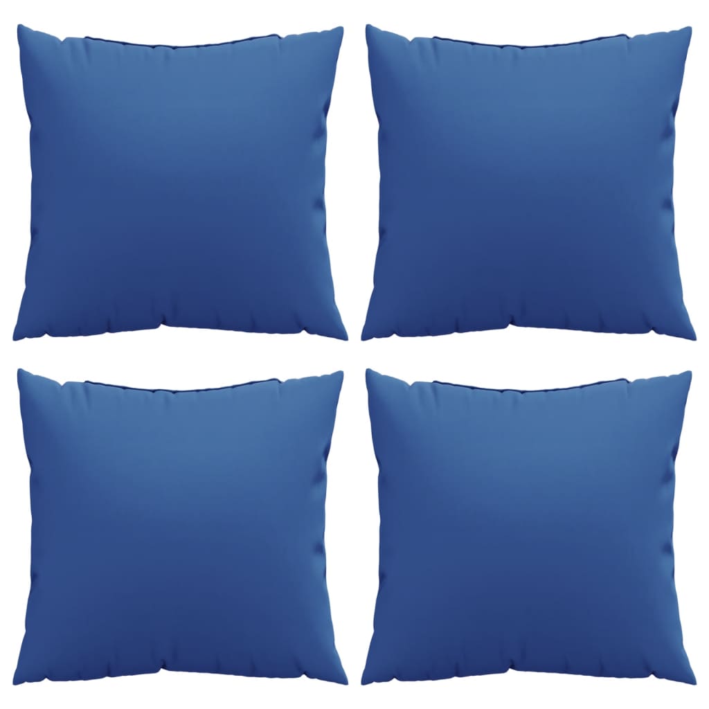 Polštáře na pohovku 4 ks královsky modré 40 x 40 cm textil