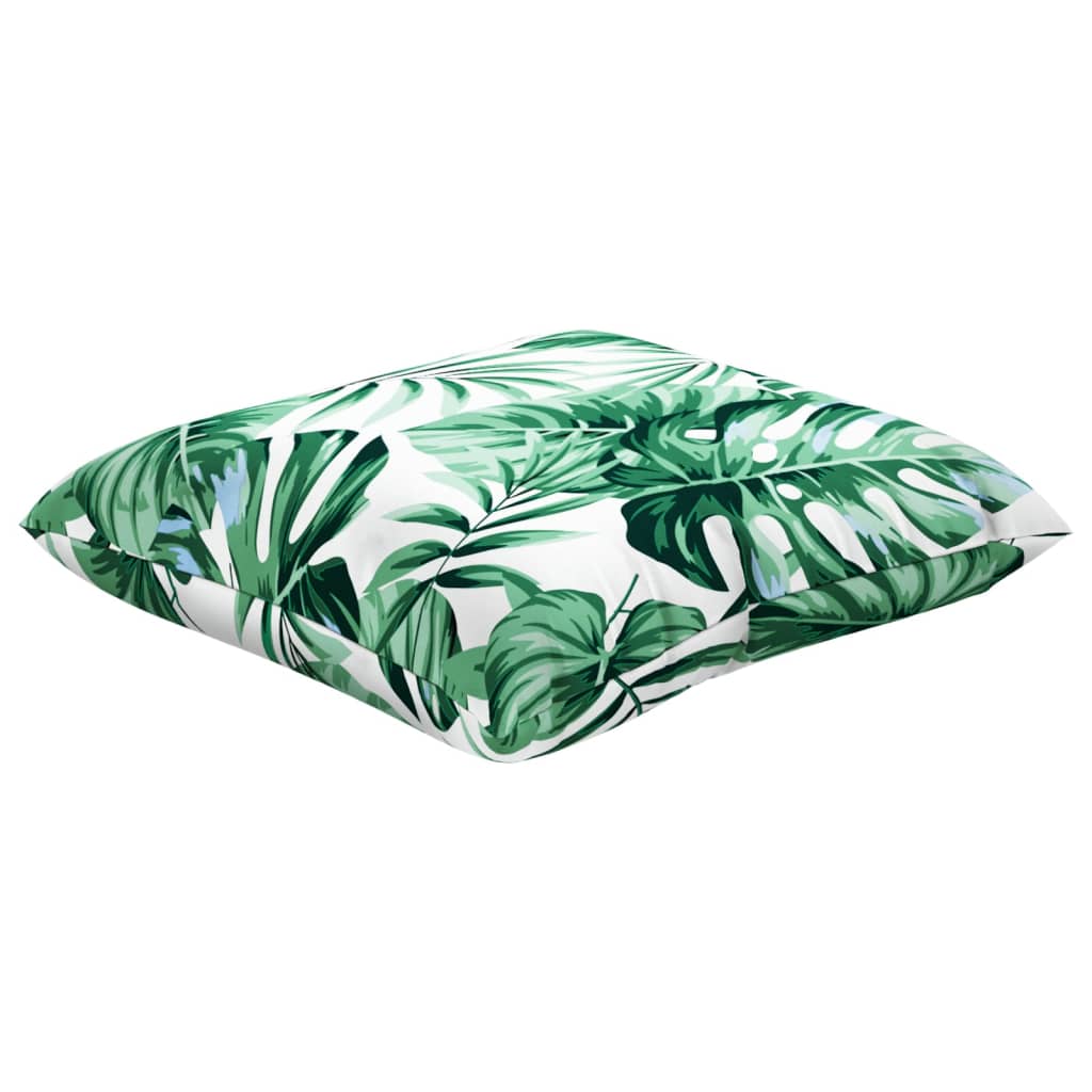 Polštáře na pohovku 4 ks vzor listů 40 x 40 cm textil